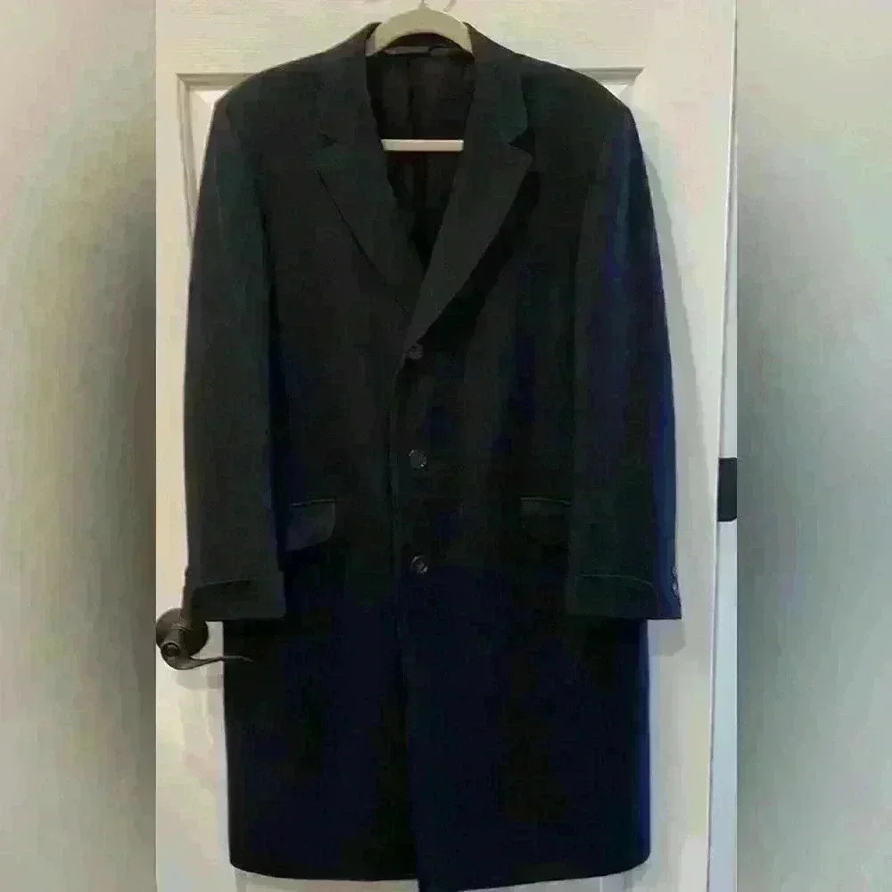Hughes Hatcher VTG Wool Single Breasted Mens Overcoat , Custom see measurements
